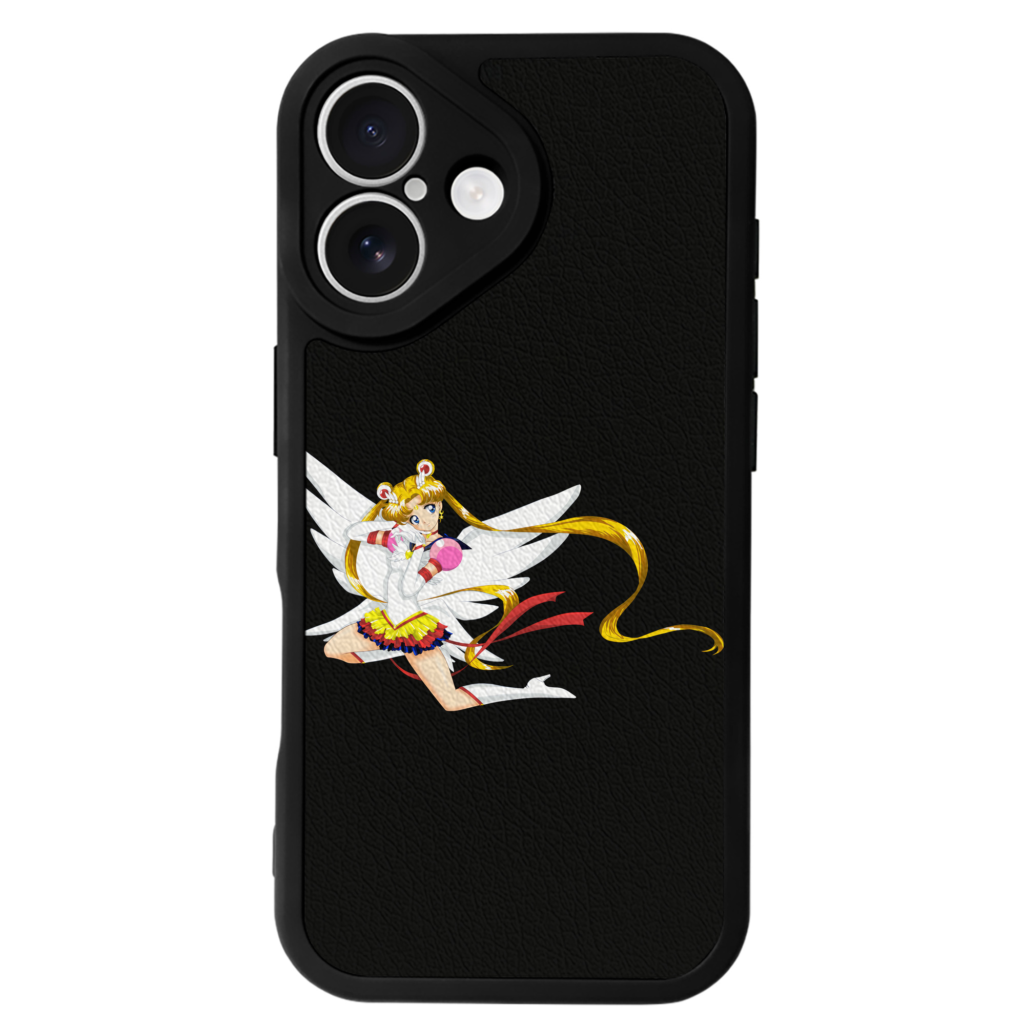 （画像用） 美少女戦士セーラームーン 月野 うさぎ つきの うさぎ Sailor Moon Tsukino Usagi 【iPhone 16シリーズ対応】シリコンスマホケース（レザー調） 材質：シリコン